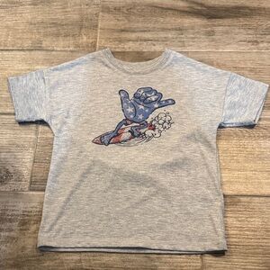 GAP Kids Gray Surfing Hand Graphic Pajama Top